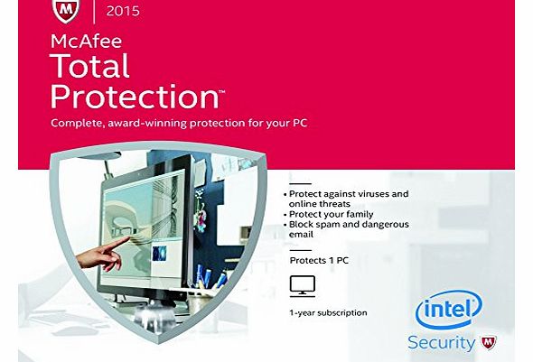 McAfee Total Protection 2015 - 1 PC (PC) [Frustration-Free Packaging]